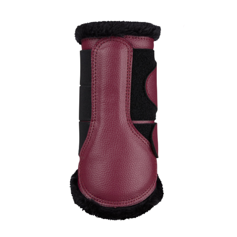 LeMieux Fleece Lined Brushing Boots - Mulberry-1